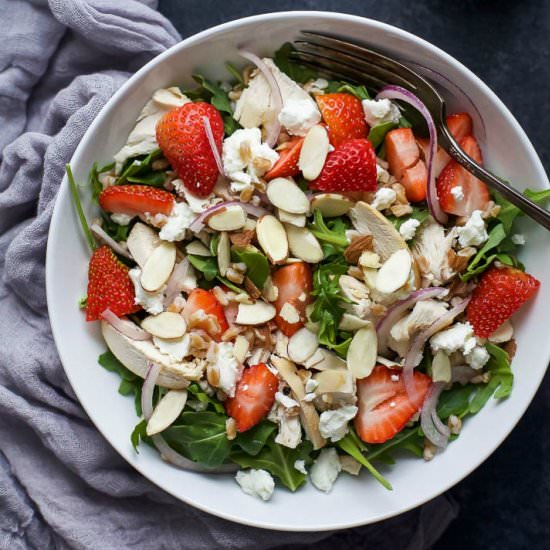 Farro Arugula Strawberry Salad