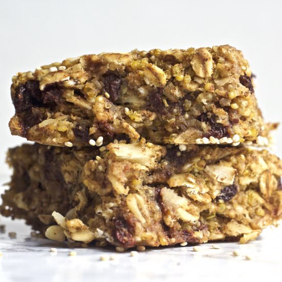 Coconut Chocolate Chip Quinoa Bars