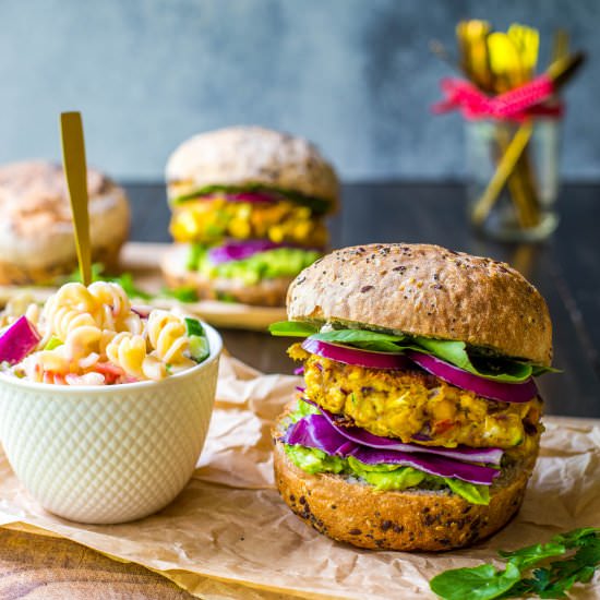 Rainbow Vegetable Burgers