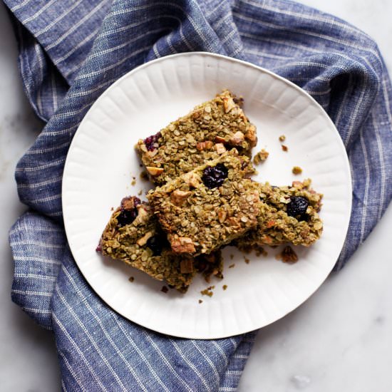 green tea blueberry granola bars