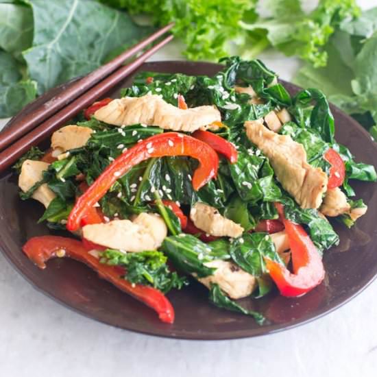 CUT GREENS SESAME STIR FRY