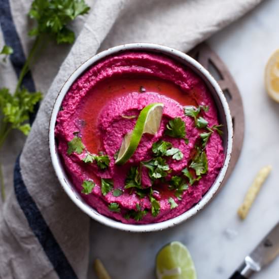 Roasted beet hummus