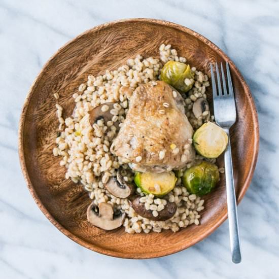 One Pot Chicken, Barley and Veg
