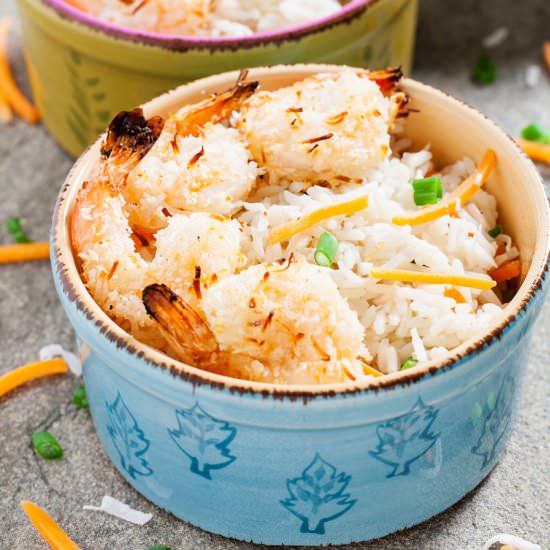 Coconut Shrimp Rice Bowls
