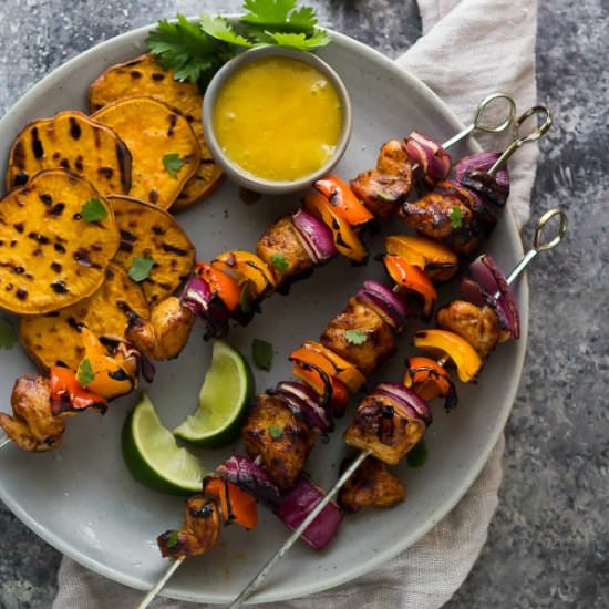 Chili Lime Chicken Skewers