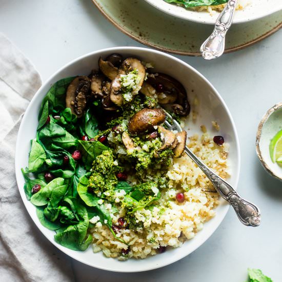 Detox Cauliflower Mushroom Bowls