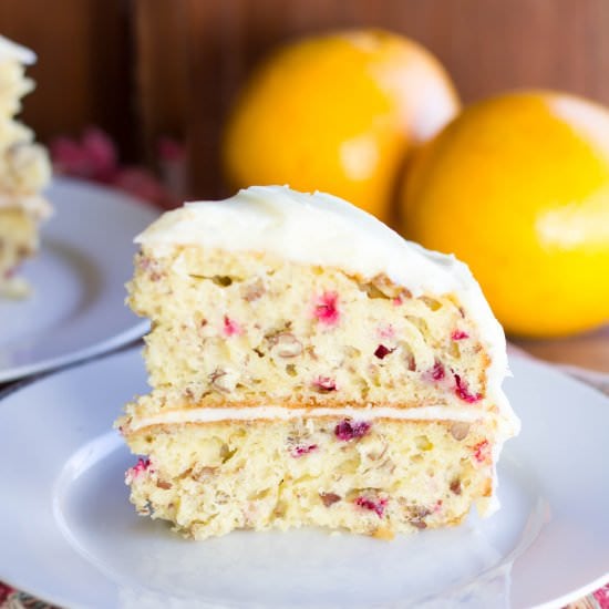Cranberry Orange Pecan Cake