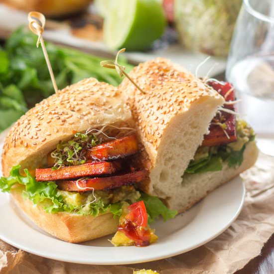 Chipotle Baked Tofu Sandwiches