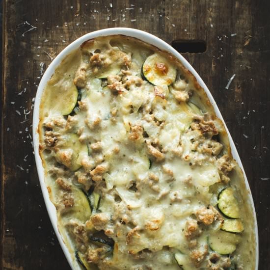 Zucchini & Turkey Coconut Alfredo