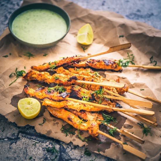 Peri Peri Chicken Skewers