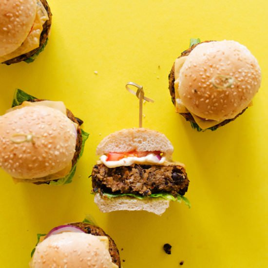 Mashed Potato Black Bean Burgers