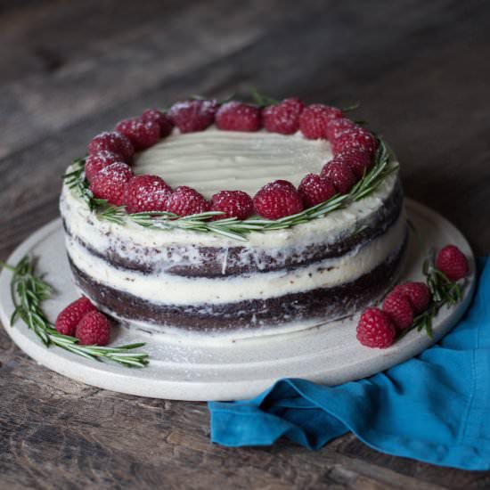Chocolate Cake Rosemary Buttercream