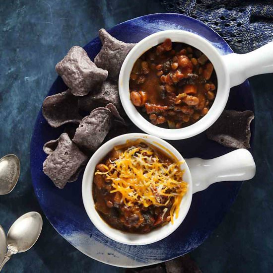 Slow Cooker Lentil & Pumpkin Chili