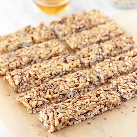 Healthy No Bake Cereal Bars