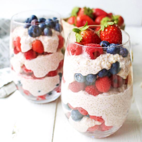 Triple Berry Quinoa Parfait