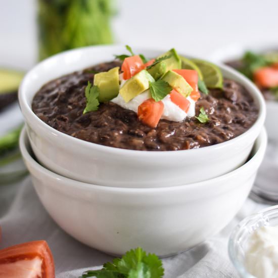 Spicy Vegetarian Black Bean Soup