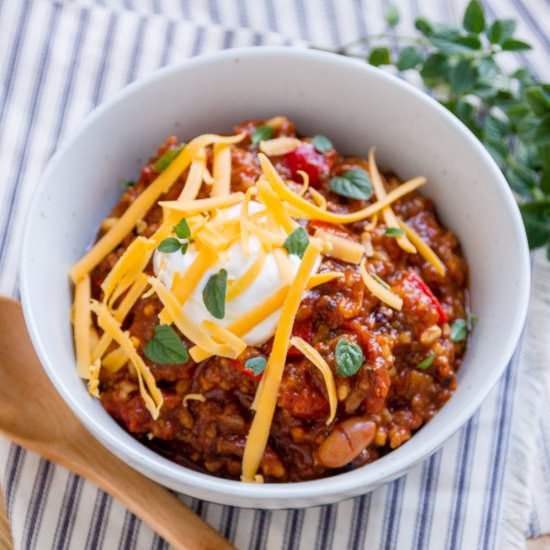Mexican Bean & Brown Rice Stew