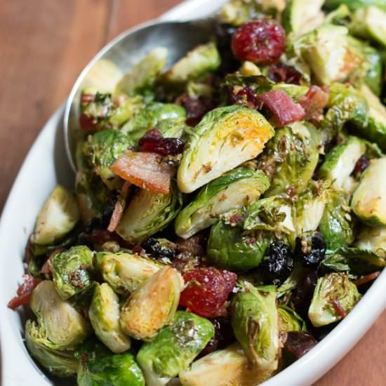 Roasted Bacon, Brussels and Berries