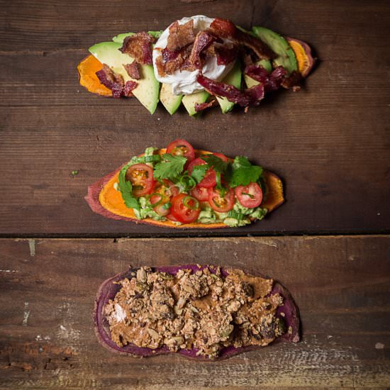 Sweet Potato Toast 5 Ways