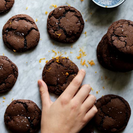 Chocolate Orange Truffle Cookies