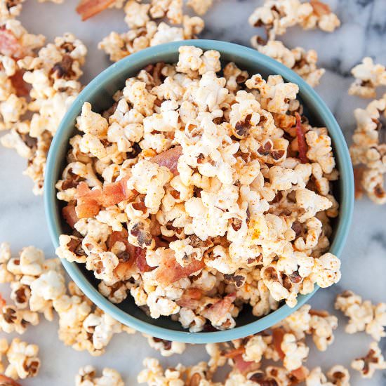 Spicy Maple Bacon Popcorn