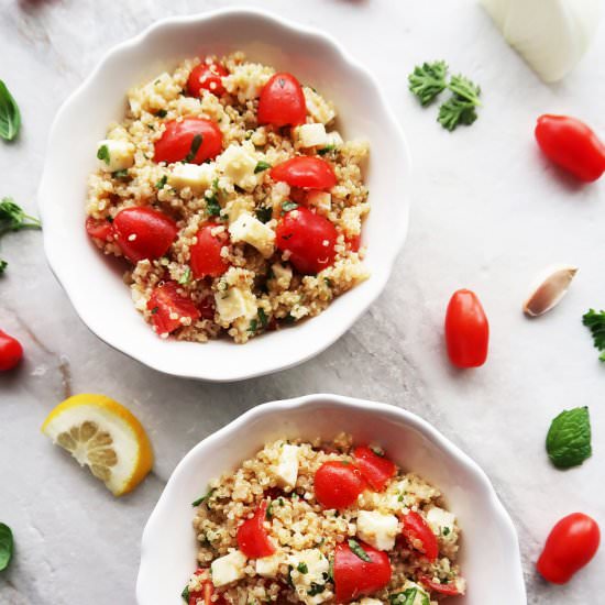 Tomato, Mozza, Herb Quinoa Salad