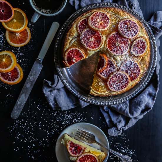 Blood Orange Ricotta Cake