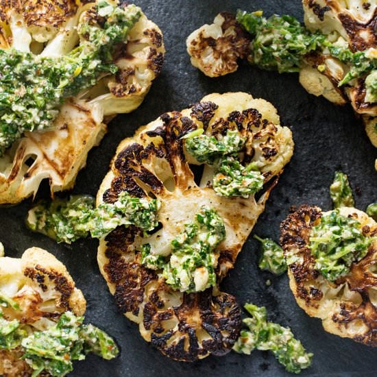 Cauliflower Steaks with Chimichurri