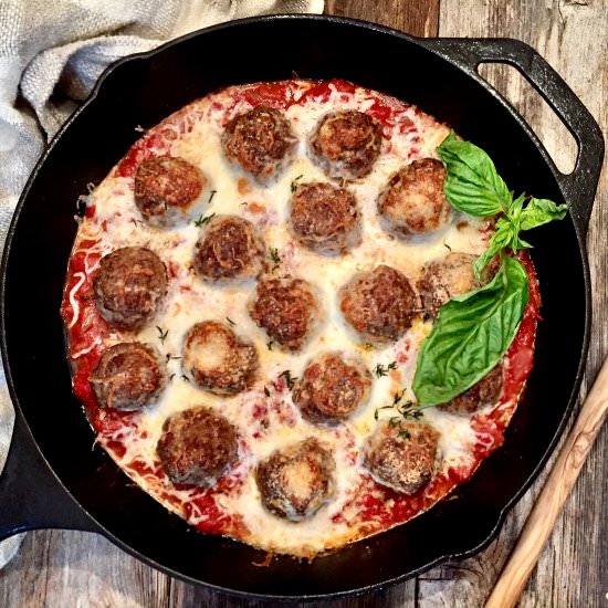 Cheesy Meatball Skillet