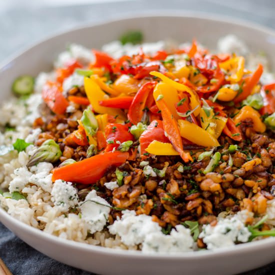 Crumbled Tempeh Bowl