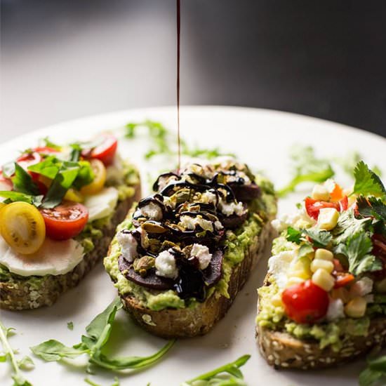 Avocado Toast 3 Ways