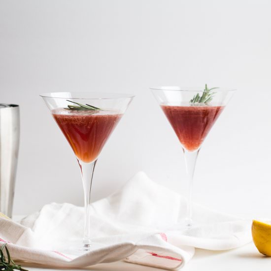 Pomegranate, Cider + Lemon Mocktail