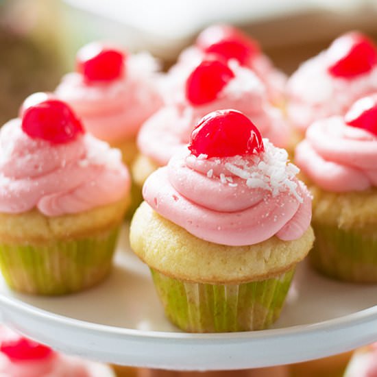 Cherry Coconut Cupcakes