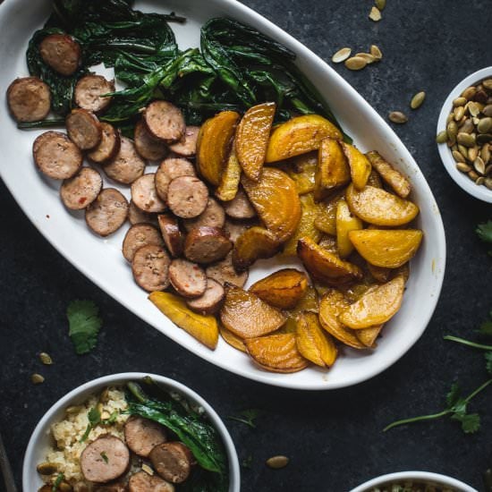 Golden Beet & Sausage Bowl