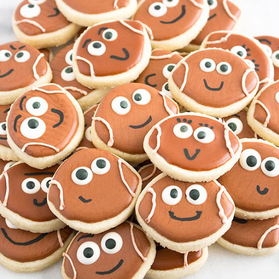 Happy Little Football Sugar Cookies