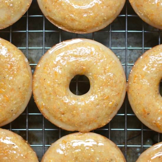 Vegan Orange Polenta Baked Donuts