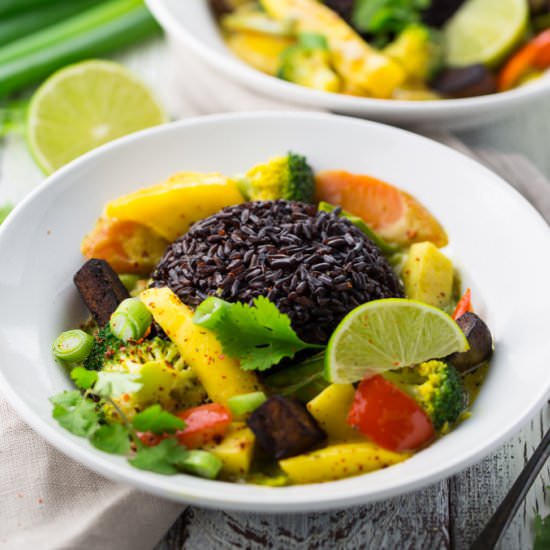 Mango Curry with Black Rice