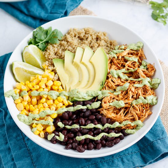 Chicken Quinoa Burrito Bowls