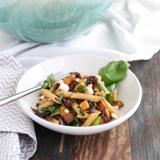 Pasta w. Sweet Potatoes and Spinach