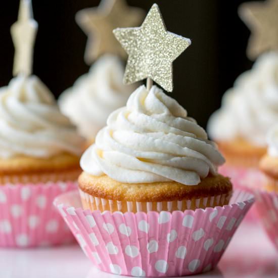 White Cupcakes, Vanilla Buttercream