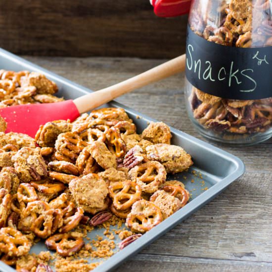 Crispy Caramel Crack Pretzels