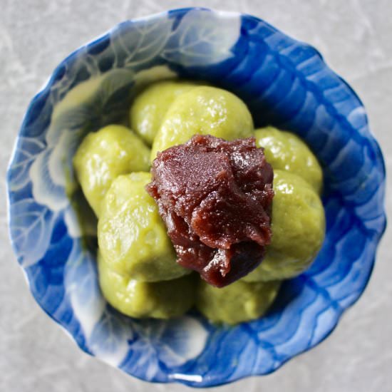 Matcha Green Tea Sweet Potato Mochi