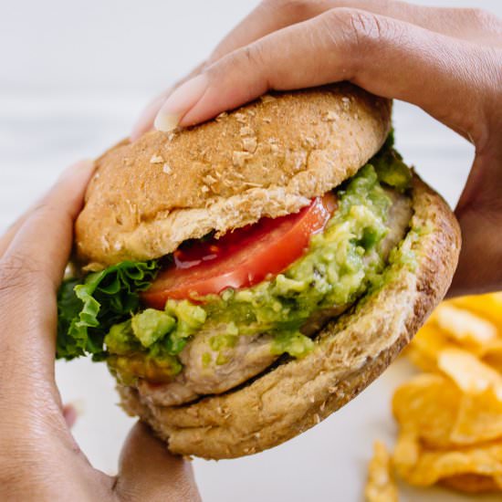 Guacamole Turkey Burgers