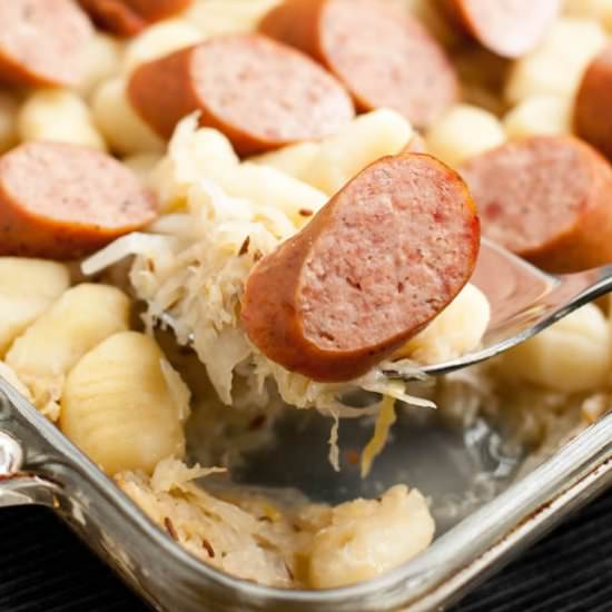 Smoked Sausage, Gnocchi & Sauerkraut