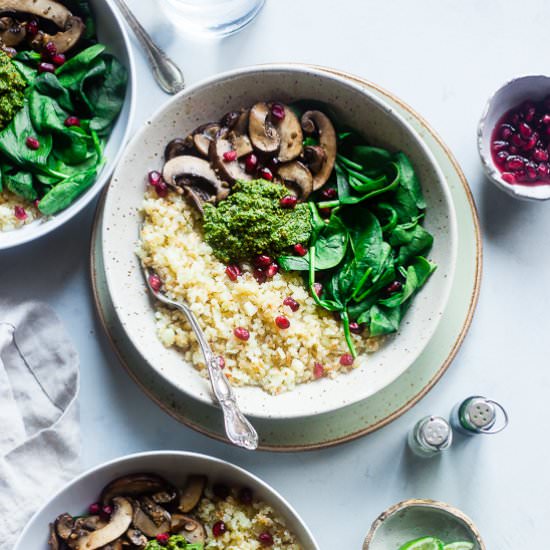 Detox Cauliflower Mushroom Bowls