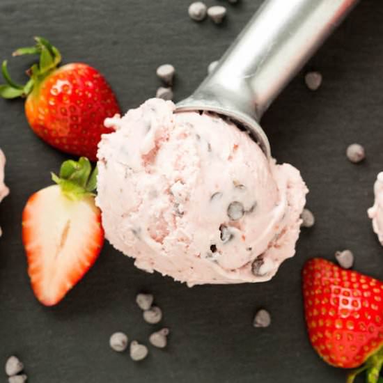Strawberry Chocolate Chip Gelato