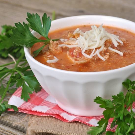 Quinoa Chicken Parmesan Soup