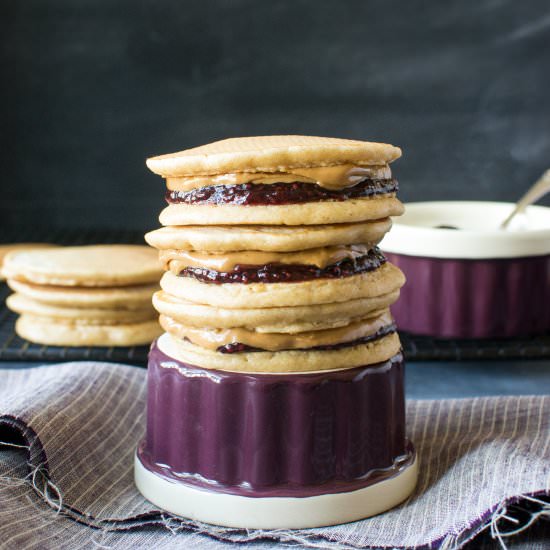 PB & J Pancake Sandwiches