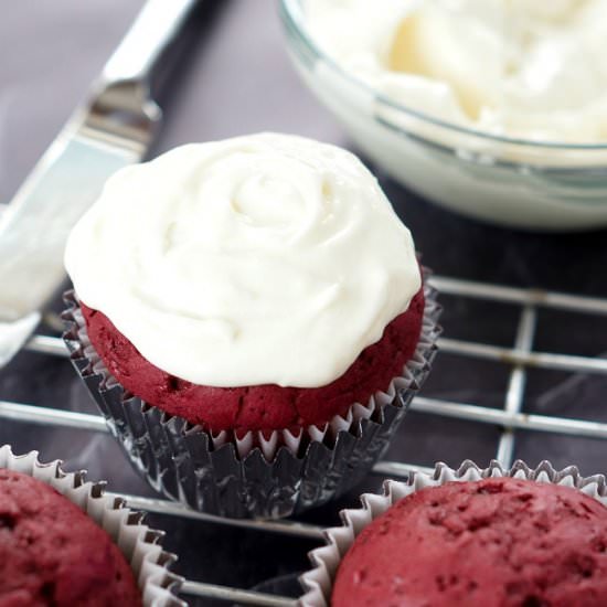 Red Velvet Beet Cupcakes