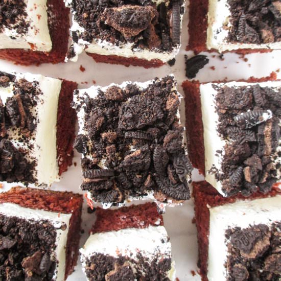 Oreo Red Velvet Bars